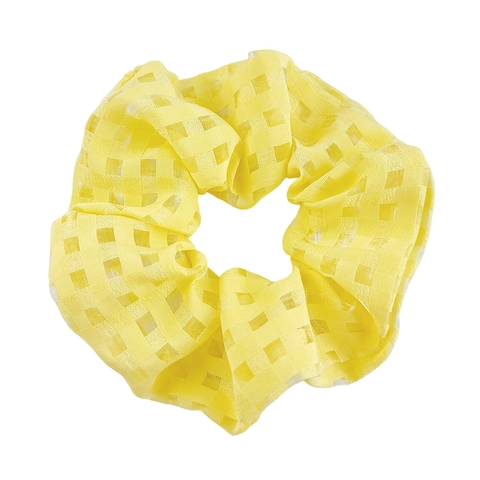 Women Plaid Checkered Organza Scrunchie Elastic Hair Tie Large Ponytail Holder Fashion Fabric Hair Rope Headwear Accessories