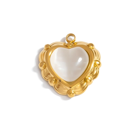Ciondoli In Acciaio Inossidabile Con Pietra Naturale Sole Cuore Malocchio Per Creazione Di Gioielli DIY Placcato Oro Retrò