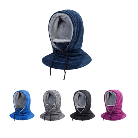 Pasamontañas de Invierno de Forro Polar Resistente al Viento Para Hombres Mujeres Ciclismo Al Aire Libre Calentador de Cuello Térmico