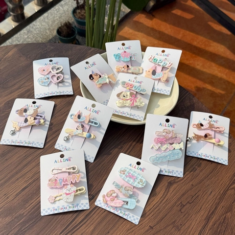 Süße Cartoon Welpe Hund Und Schleife Haarklammern Acryl Harz Süße Haaraccessoires Für Mädchen Kinder Teenager Pyjama Party