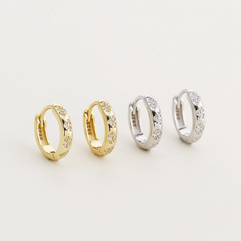 925 Sterlingsilber Strass Vierblättriges Kleeblatt Ohrringe Leichter Luxus Exquisites Design Ohrstecker Für Damen Pendler Schmuck