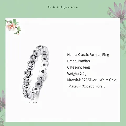 925 Sterling Silver Eternity Ring Bezel Set Round Cubic Zirconia Stackable Band Minimalist Jewelry Gift For Women