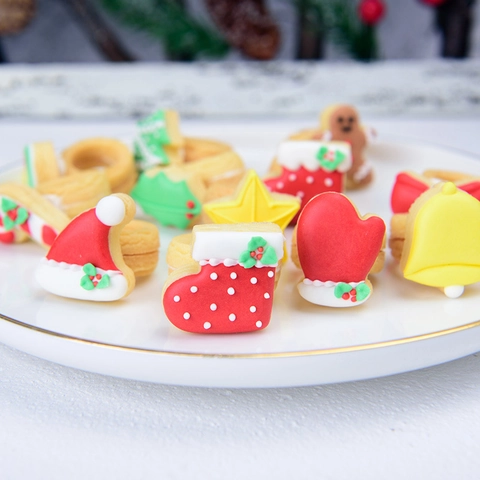 Weihnachts Plätzchen Ausstecher Mini Ring Stil PLA Kunststoff Lebkuchenmann Stern Glocke Feiertag Backen DIY Fondant