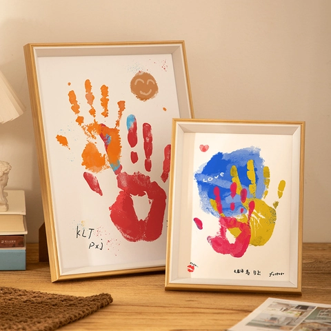 Modern Minimalist Resin Picture Frame Handprint Memory Keepsake Photo Frame For Living Room Bedroom Home Decor