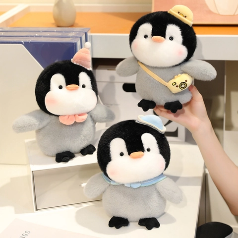 Cute Plush Stuffed Animal Toy Soft Puppy Dog Bear Penguin Office Desktop Decor Home Comfort Gift Kids Boys Girls