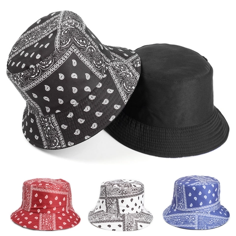 Wendbarer Fischerhut Mit Paisleymuster Polyester Baumwolle Sonnenschutz Retro Streetwear Sonnenhut Erwachsene