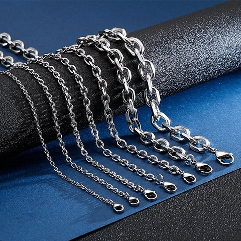 Collana A Catena In O In Acciaio Inossidabile Catena A Maglie Minimalista In Acciaio Al Titanio Per Uomo Donna Gioielli DIY Lucidato
