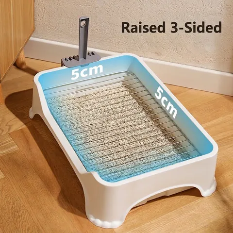 Dog Toilet Potty Tray Stainless Steel Grid Mesh Fence High Side Splash Proof Indoor Training Small Medium Dogs