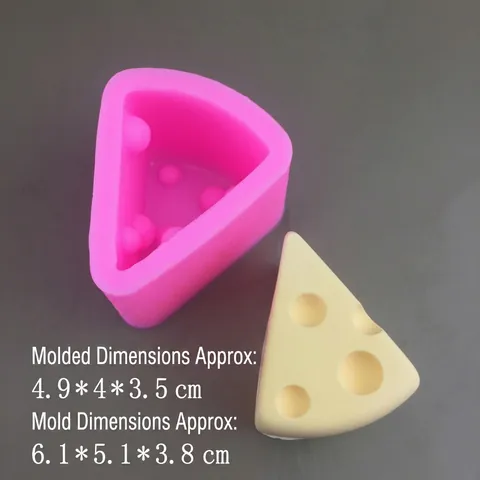 Simulation Cheese Silicone Mold 3D Realistic Cake Chocolate Baking Tool DIY Handmade Candle Soap Making