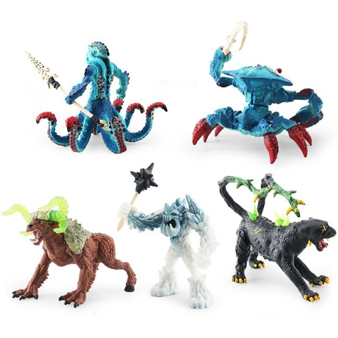 Personaggi D'Azione Di Creature Mitiche Modelli Di Mostri Animali In Plastica PVC Con Articolazioni Rotanti E Armi Rimovibili Per Bambini