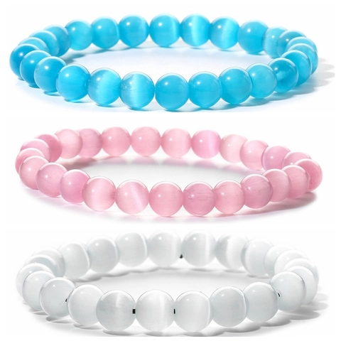 Bracelet En Pierre Œil De Chat Naturel Pour Hommes Et Femmes Mode Bracelet En Malachite 8mm