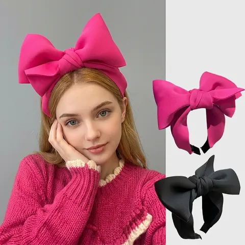 Oversized Bow Headband Fabric Large Voluminous Design High Top Elegant Hair Accessory For Women Girls Party Fashion