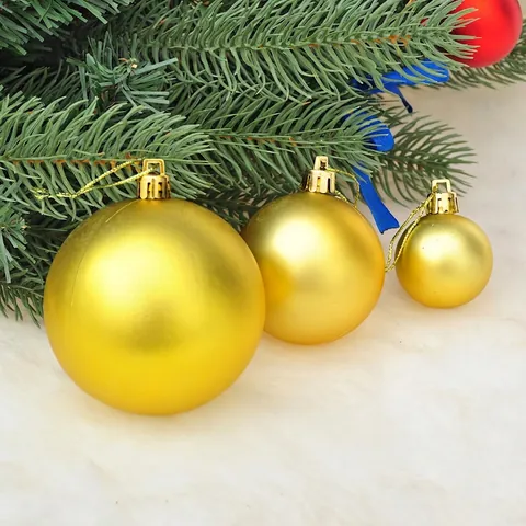 Ornamenti Palline Di Natale Plastica Galvanizzata Opaca Festiva Palle Appese Decorazione Albero Vacanze Elegante