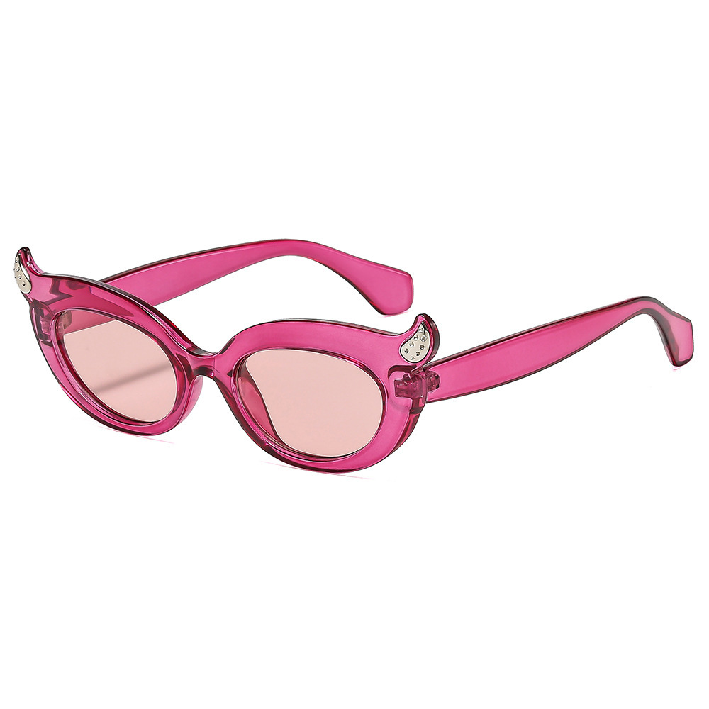 Wholesale Devil Horn Cat Eye Sunglasses UV400 Protection PC Frame - Everful