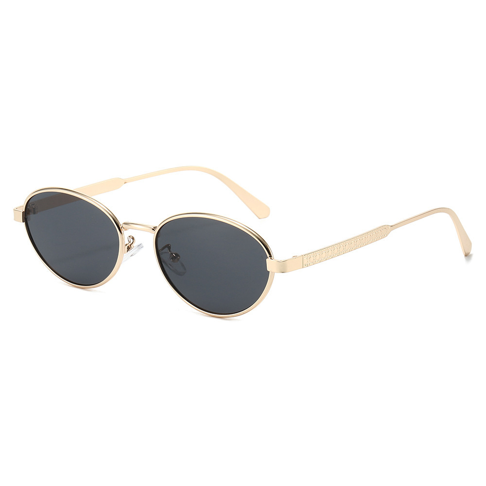 Wholesale Vintage Oval Metal Sunglasses UV400 Protection For Women Men - Everful
