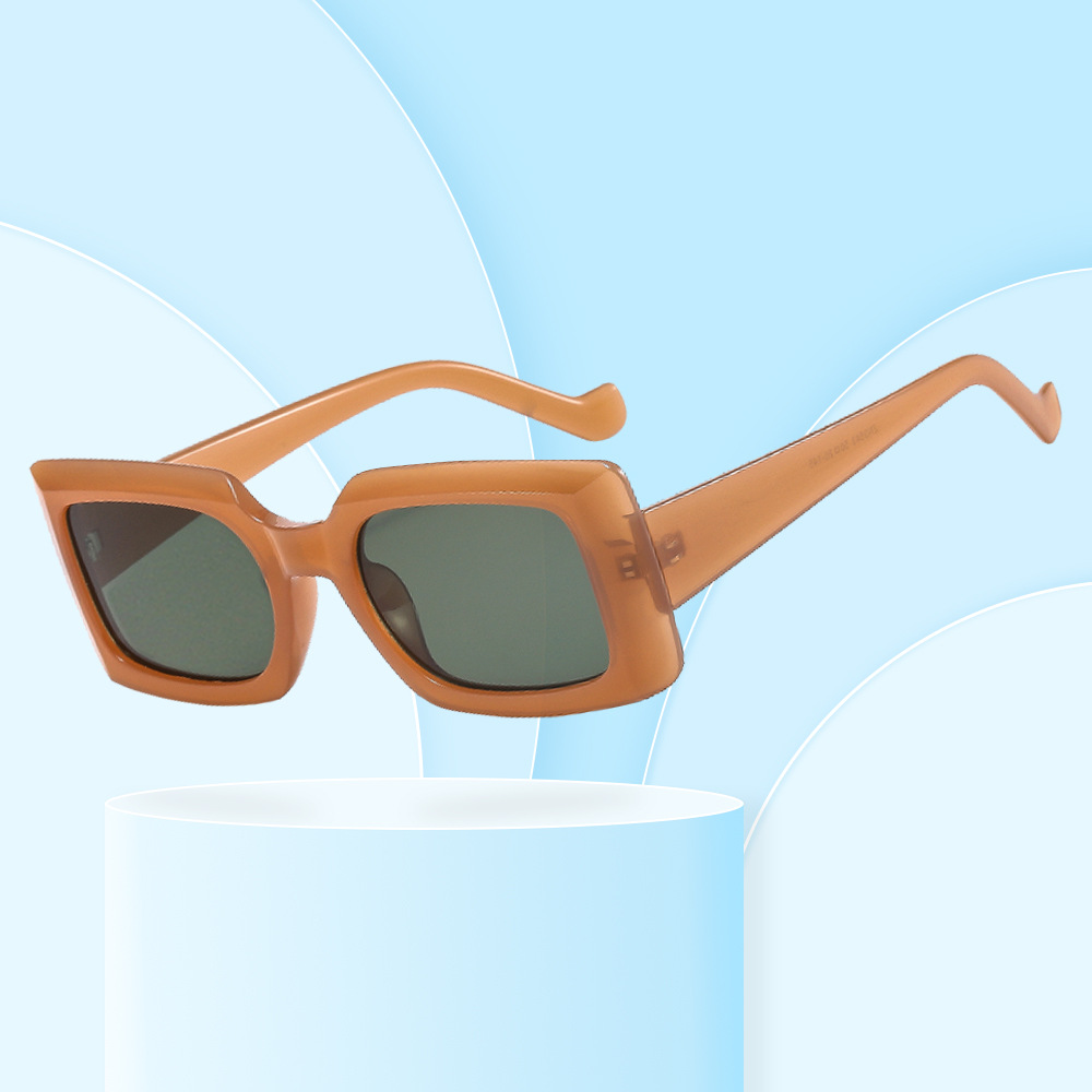 Wholesale Square Frame Rectangle Sunglasses UV400 For Men And Women - Everful