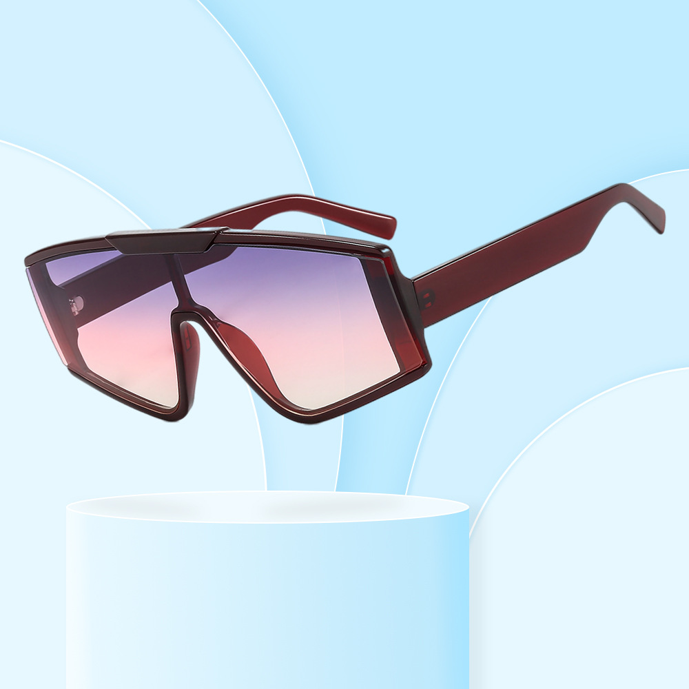 Wholesale Oversized Square Shield Sunglasses with UV400 Protection - Everful
