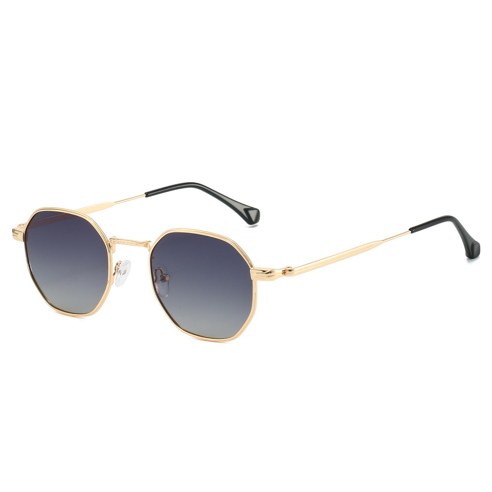 Wholesale Octagonal Polarized Sunglasses Metal Frame Retro For Men Women - Everful