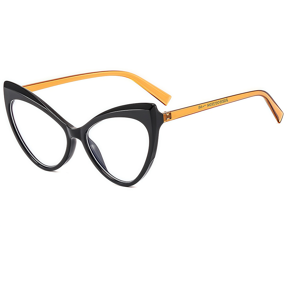 Wholesale Cat Eye Glasses Frames PC Triangle Shape Trendy Eyewear - Everful