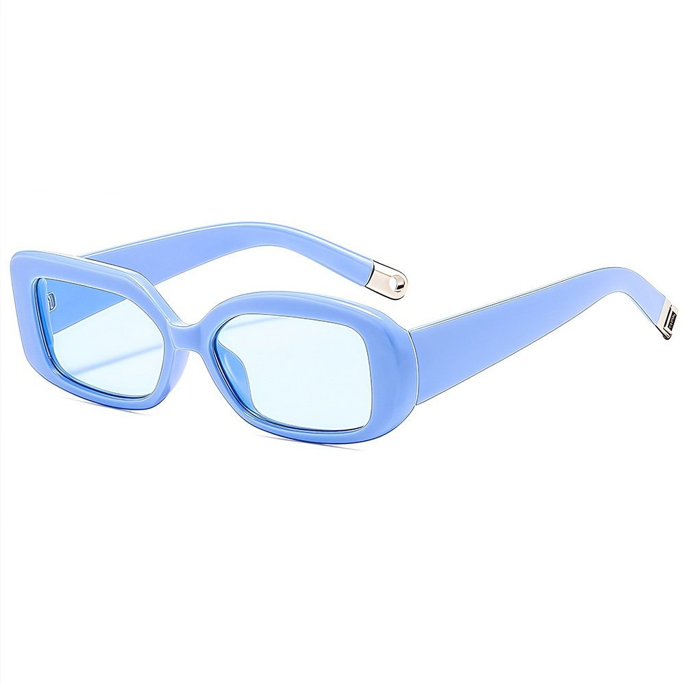 Wholesale Retro Rectangular Sunglasses Thick Frame Y2K Hip Hop Eyewear - Everful