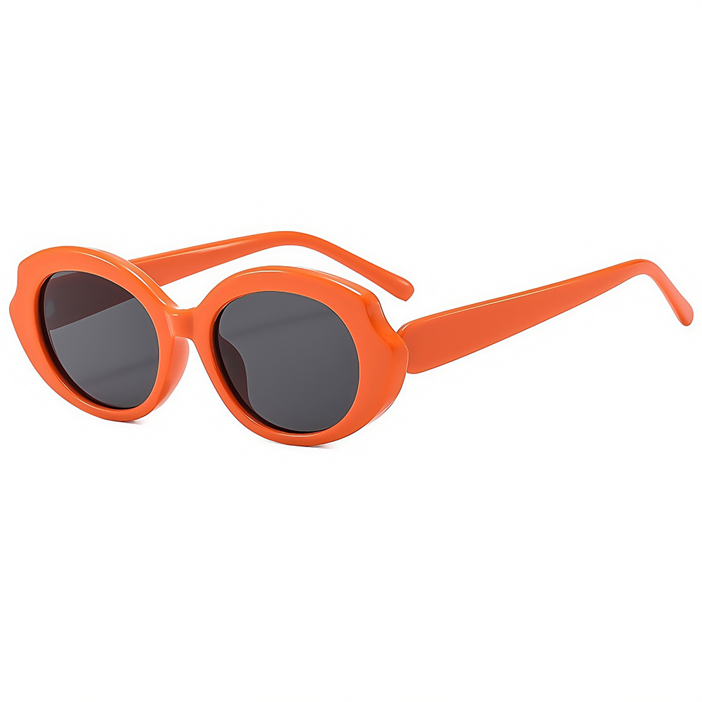 Trendy Oval Wavy Thick Frame Sunglasses UV400 Protection Retro Irregular PC AC Eyewear For Outdoor Party Women Men