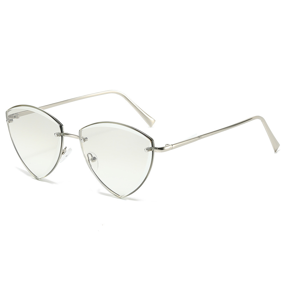 Wholesale Rimless Geometric Triangle Sunglasses UV400 For Women Men - Everful