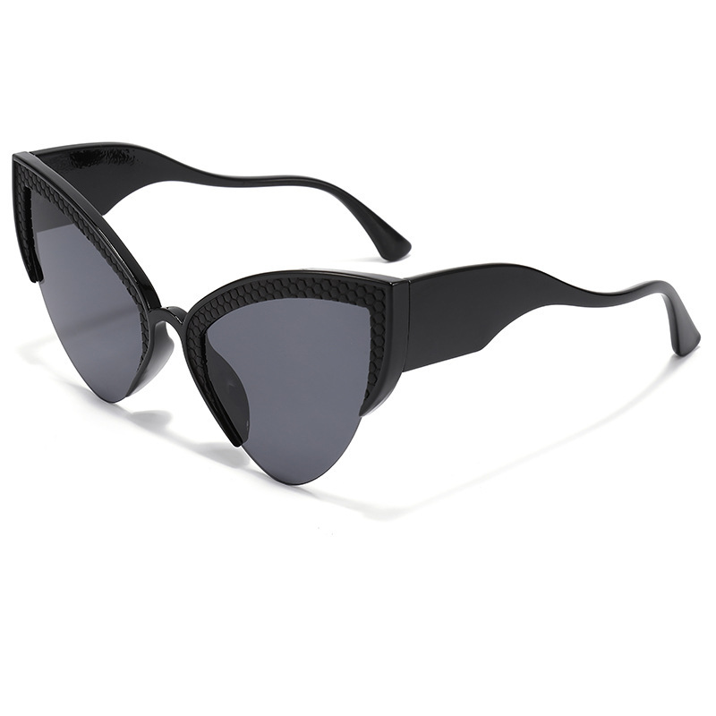 Wholesale Cat Eye Sunglasses Fashion PC Frame Honeycomb Texture UV Protection - Everful