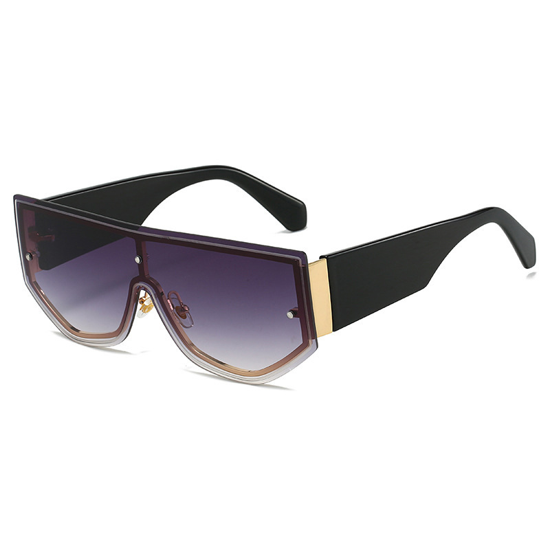 Wholesale Oversized Shield Sunglasses with Integrated Gradient Lens - Everful