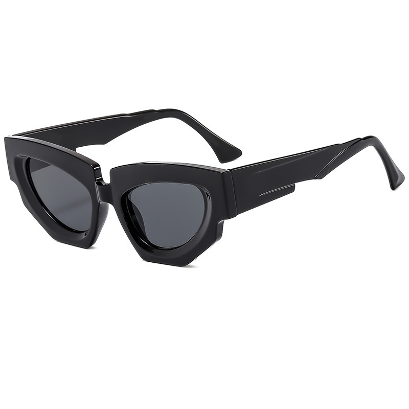Wholesale Geometric Cat Eye Sunglasses With Thick PC Frame UV400 - Everful