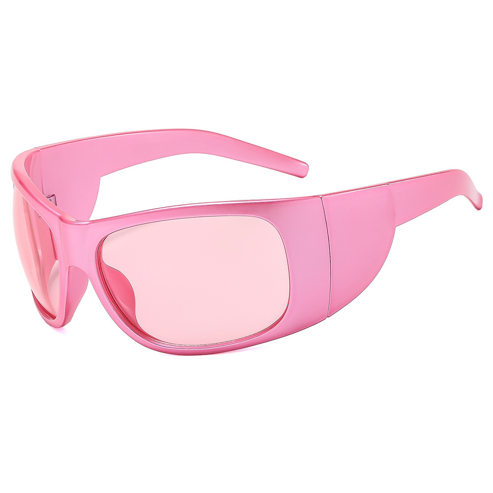 Wholesale Oversized Y2K Punk Wrap Around Sports Sunglasses For Unisex - Everful