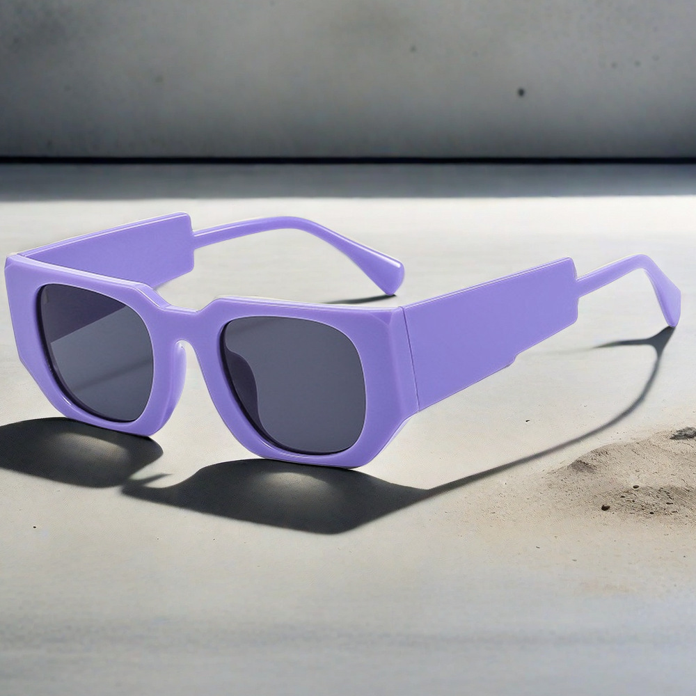 Wholesale Square Frame Sunglasses UV400 Retro Thick Geometric Eyewear - Everful