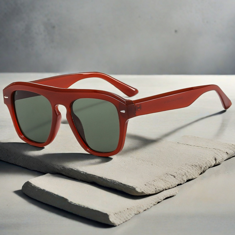 Wholesale Retro Square Thick Frame Sunglasses UV400 For Men Women - Everful