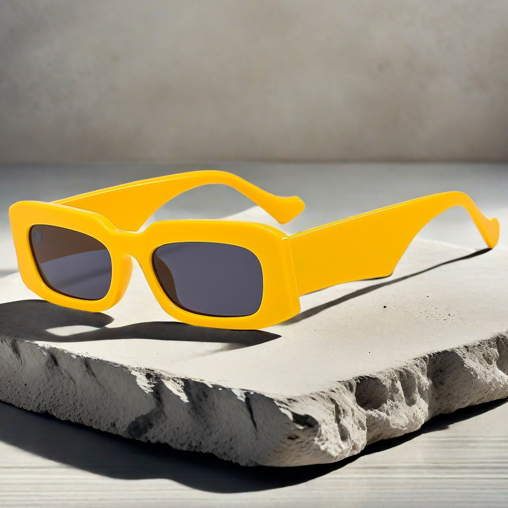 Wholesale Retro Rectangular Sunglasses With PC Frame UV Protection - Everful