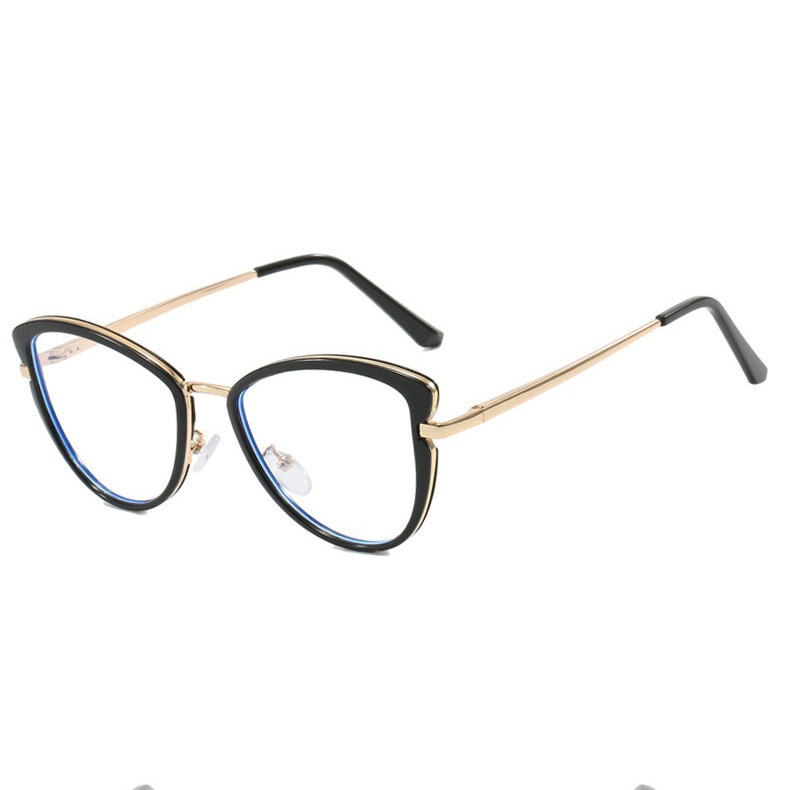 Wholesale Cat Eye Anti Blue Light Eyeglasses TR90 Metal Frame For Women - Everful