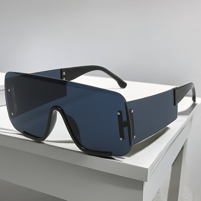 Wholesale Oversized Shield Sunglasses With Square Frame For Men Women - Everful