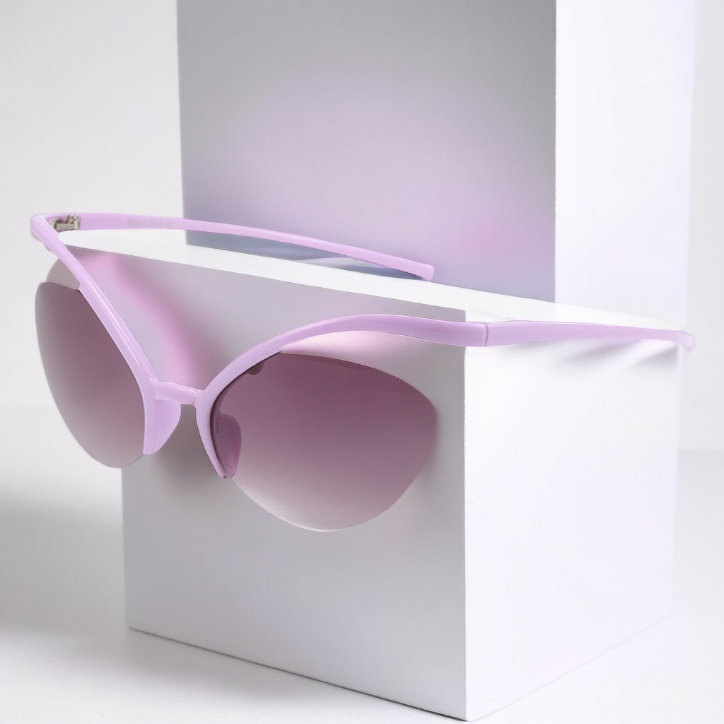 Wholesale Butterfly Cat Eye Sunglasses Half Frame For Women - Everful