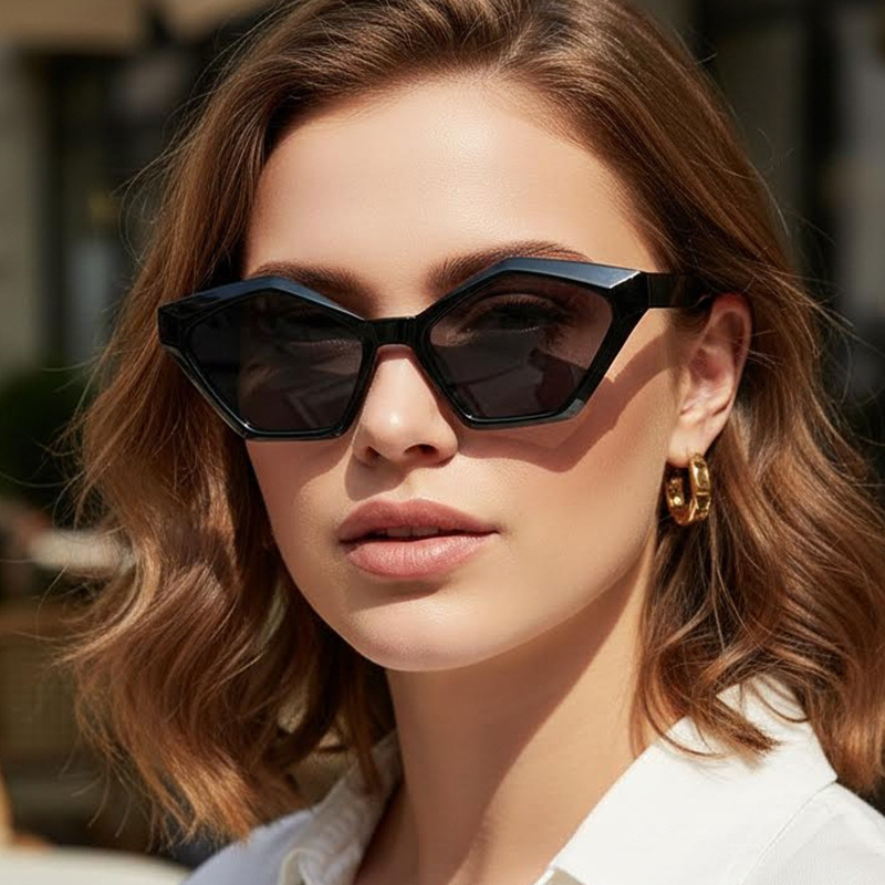 Wholesale Irregular Geometric Cat Eye Sunglasses UV400 Protection - Everful