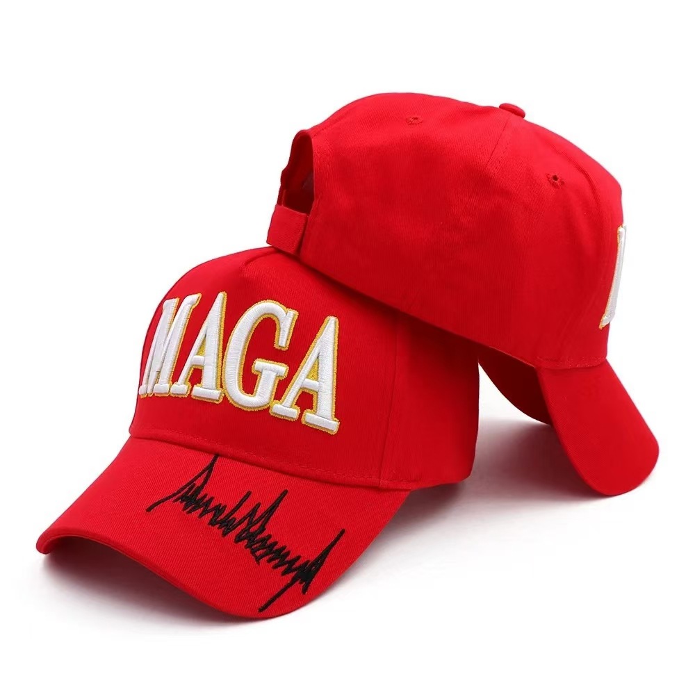 MAGA Political Campaign Baseball Cap Cotton Mesh Trucker Hat With USA Flag Embroidery For Men Women Adjustable Sport Cap