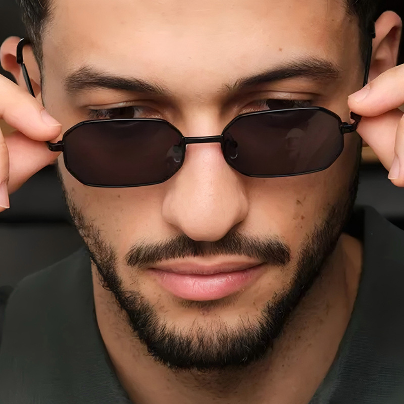 Wholesale Fashion Metal Square Geometric Sunglasses UV400 For Women Men - Everful