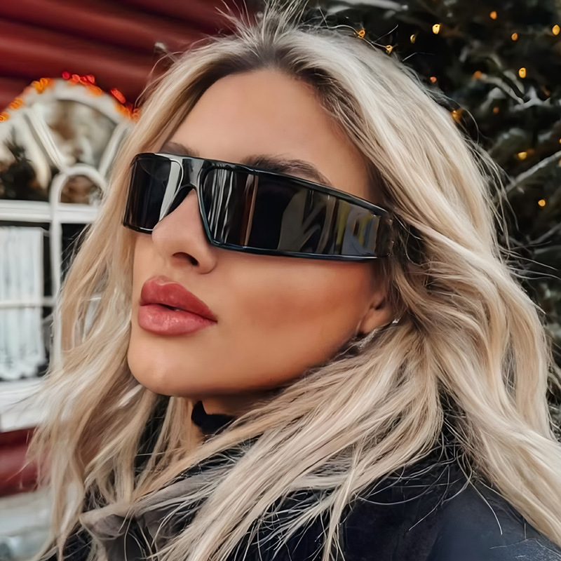 Wholesale Shield Sunglasses Large Frame UV400 Protection Y2K Eyewear - Everful