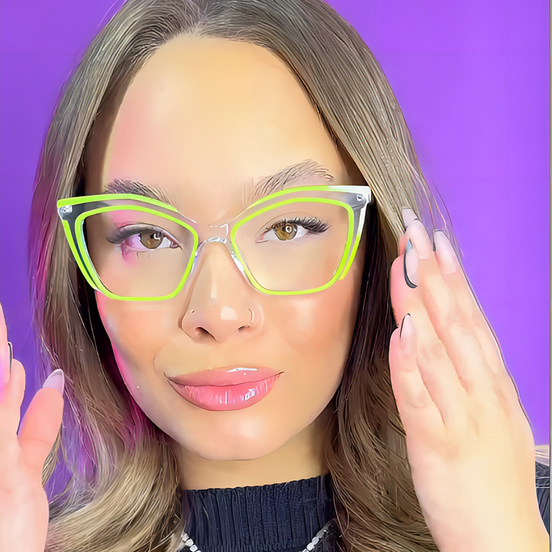 Wholesale Cat Eye Blue Light Blocking Glasses PC Frame For Women - Everful