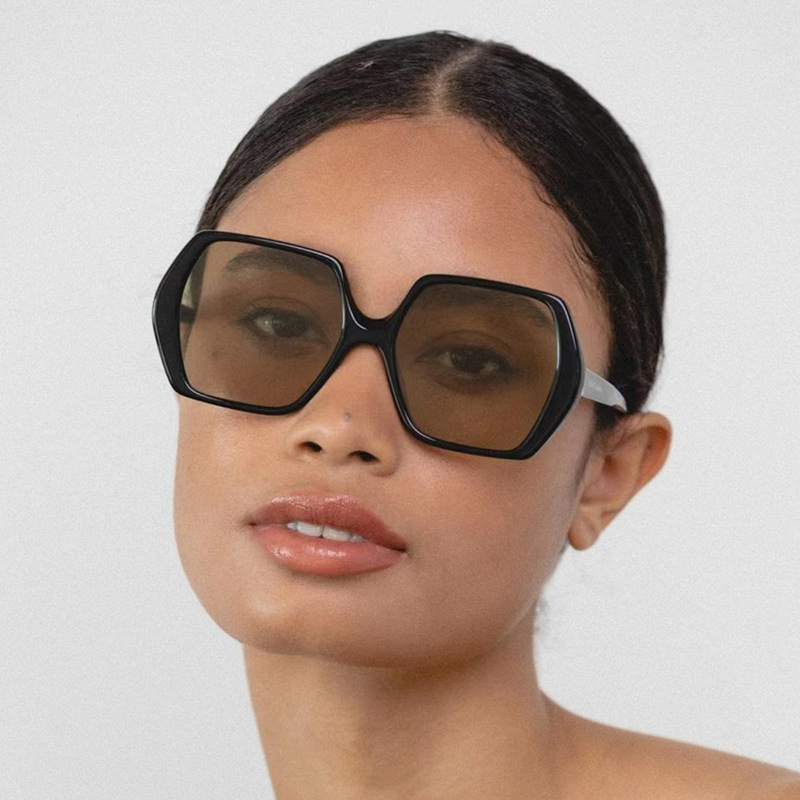 Wholesale Oversized Hexagonal Sunglasses UV400 Fashion Geometric Eyewear - Everful