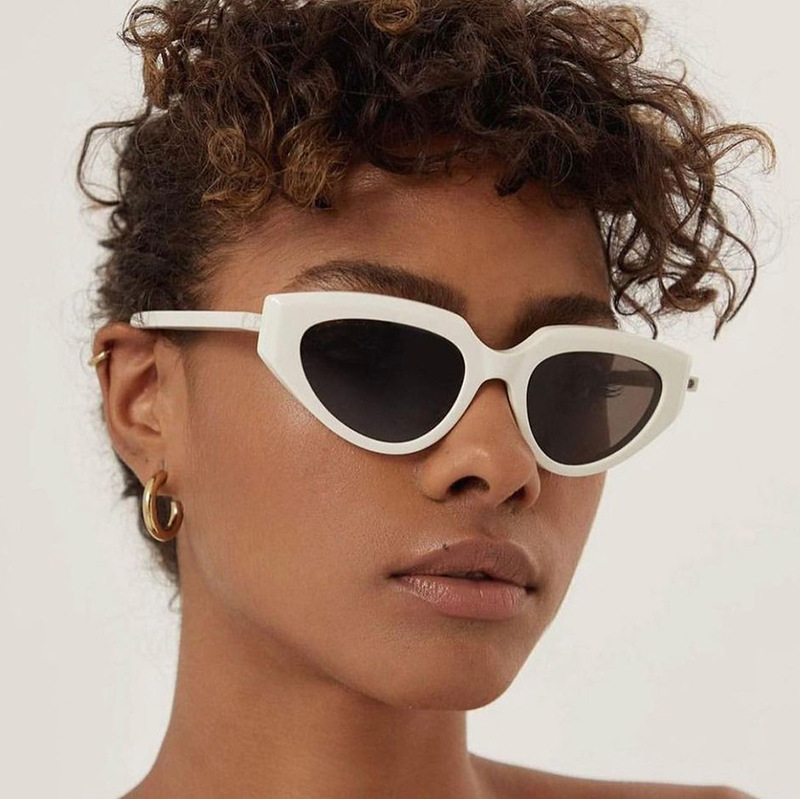 Wholesale Cat Eye Sunglasses with Triangle Geometric Retro PC Frame - Everful