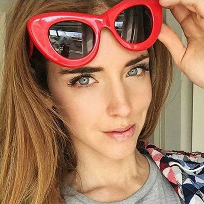 Wholesale Cat Eye Oversized Sunglasses UV400 Retro Butterfly Frame - Everful