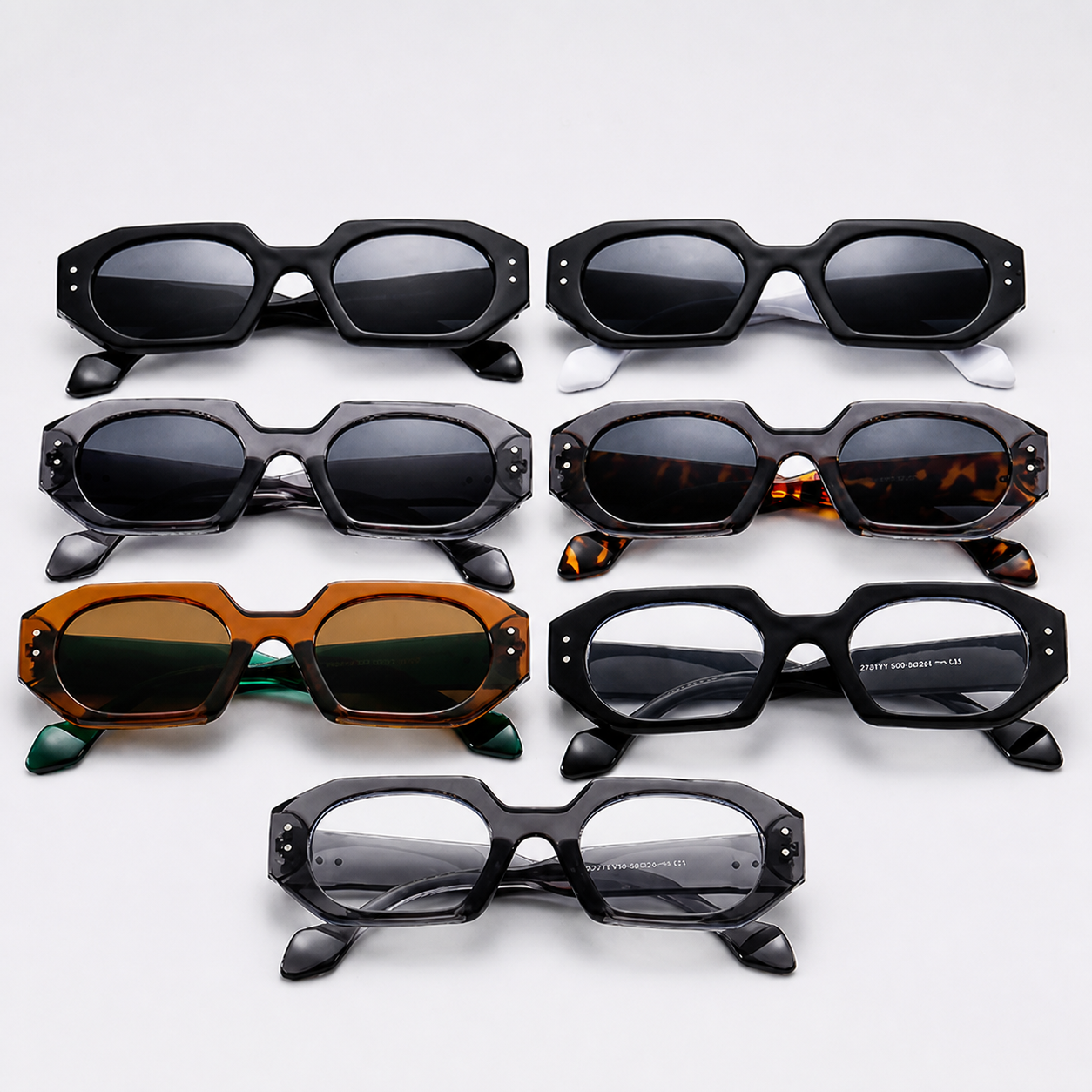 Fashion Retro Polygon Sunglasses For Women Men Geometric Hexagon PC Frame UV400 Protection Small Frame Outdoor Travel Eyewear