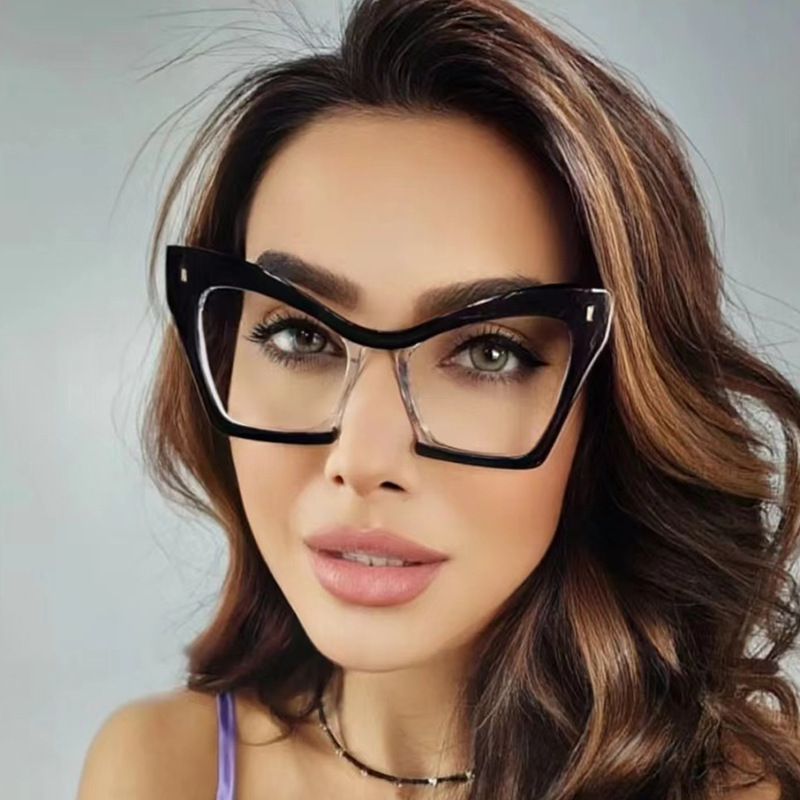 Wholesale Cat Eye Blue Light Blocking Glasses Retro PC Frame For Women - Everful