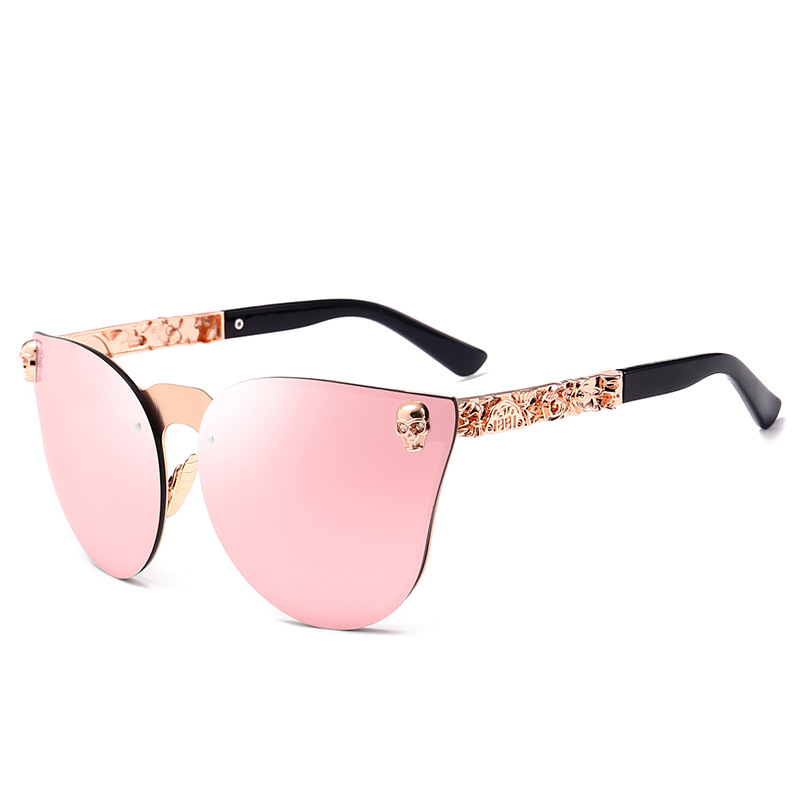 Wholesale Punk Gothic Skull Cat Eye Sunglasses UV400 Protection - Everful