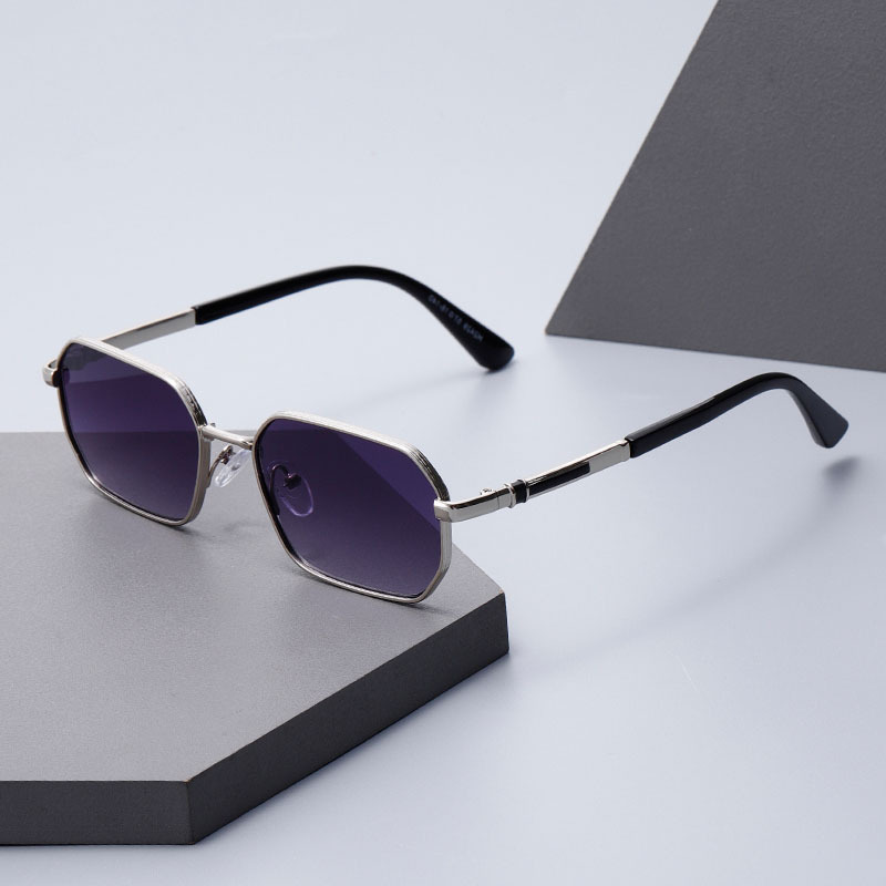 Wholesale Polygonal Metal PC Sunglasses UV400 Hexagon Eyewear - Everful