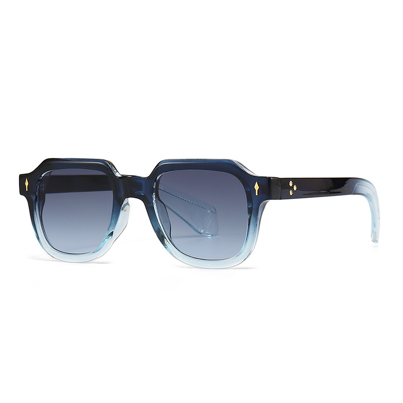Wholesale Retro Square Sunglasses with Metal Rivets UV400 For Men Women - Everful