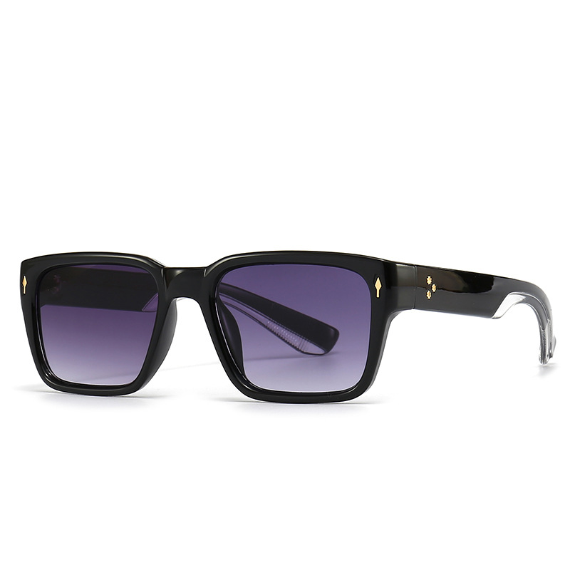 Wholesale Retro Square Cat Eye Sunglasses With Metal Rivets - Everful